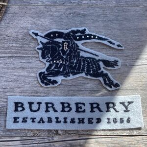 Burberry Black and White Knight Patch Set